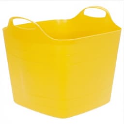 Excellent houseware flexibele kuip / emmer - 3x - geel - 25 l - kunststof - 40 x 35 cm - met handvatten — thumbnail 2