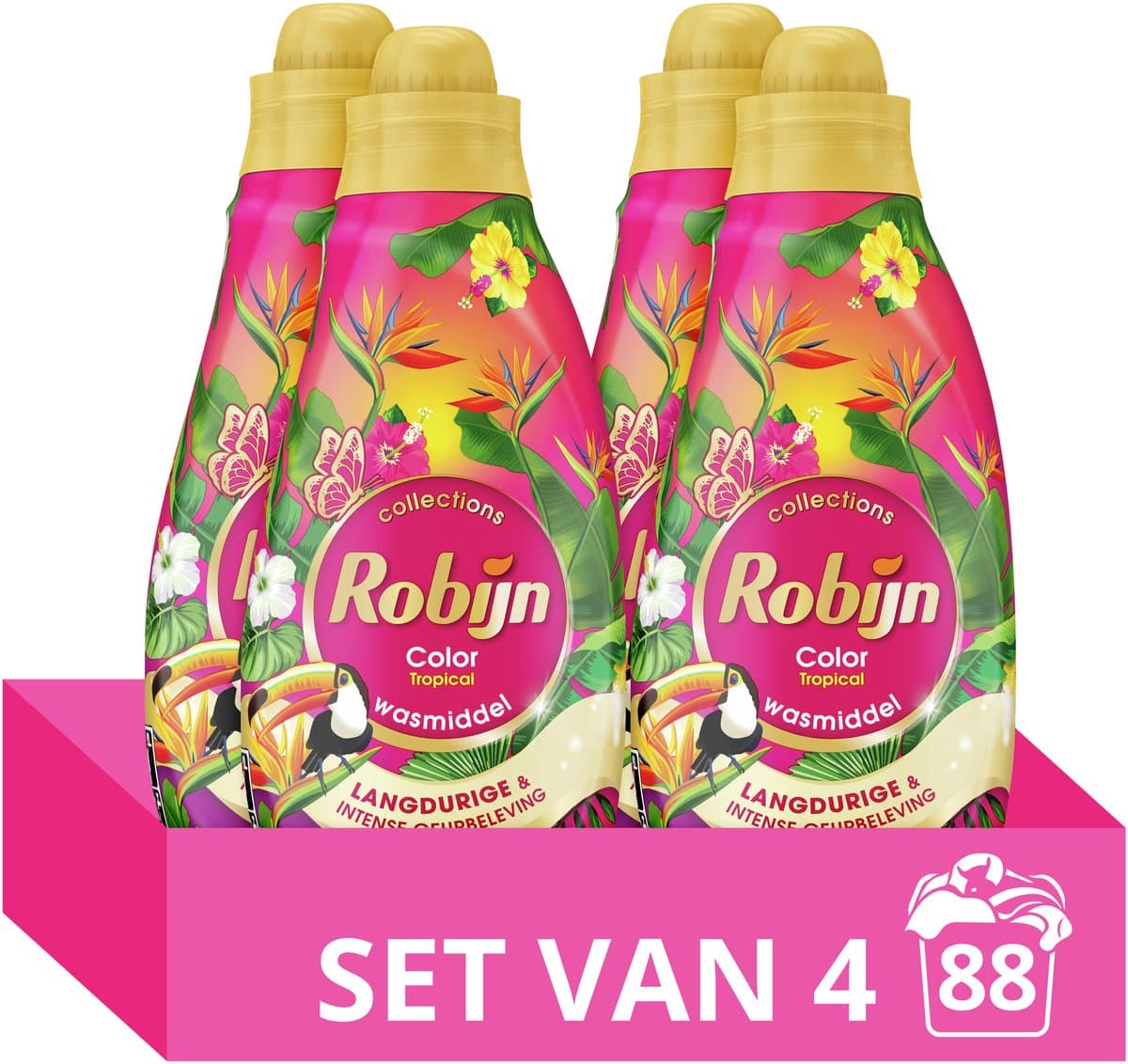 Robijn Klein & Krachtig Collections Vloeibaar Wasmiddel - Tropical - 4 x 22 wasbeurten — afbeelding 1