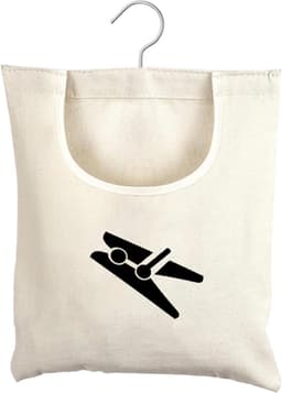 Canvas Waszak - Opbergorganizer - Wasknijpers Houden - Stevig Materiaal - 28x32cm — thumbnail 1