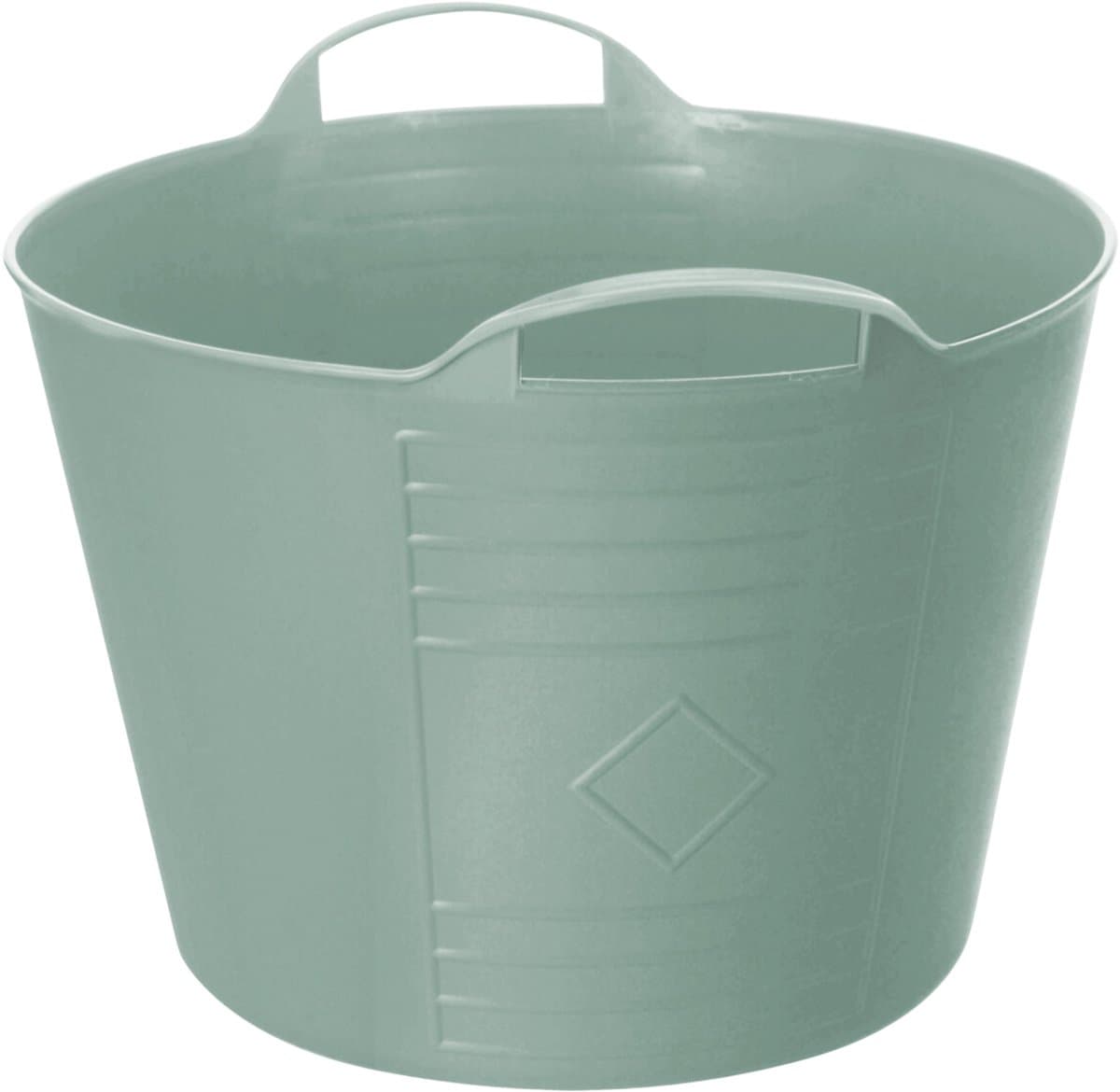 Excellent housewares Flexibele kuip / emmer - groen - 15 liter - kunststof - 35 x 28 cm - met handvatten — afbeelding 1