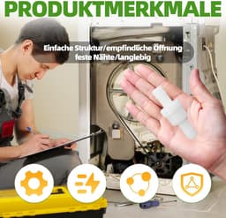 Terugslagklep voor Afvoerslangen - 10 mm Diameter, Geschikt voor Wasmachines en Drogers — thumbnail 4