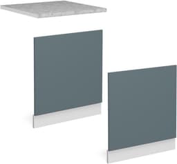 Vaatwasserfrontpaneel met Werkblad 60 cm Blauw-grijs/Wit - Naadloze Keukenintegratie — thumbnail 4