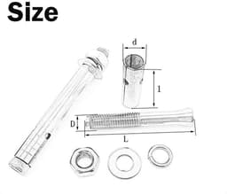 10x Beton Ankerbouten M14 x 120mm Verzinkt – Sterke Spreidpluggen voor Zware Bevestiging — thumbnail 4