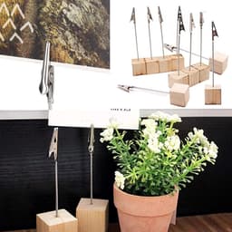 20 Stuks Houten Foto Clip Houders voor Thuis en Kantoor — thumbnail 3