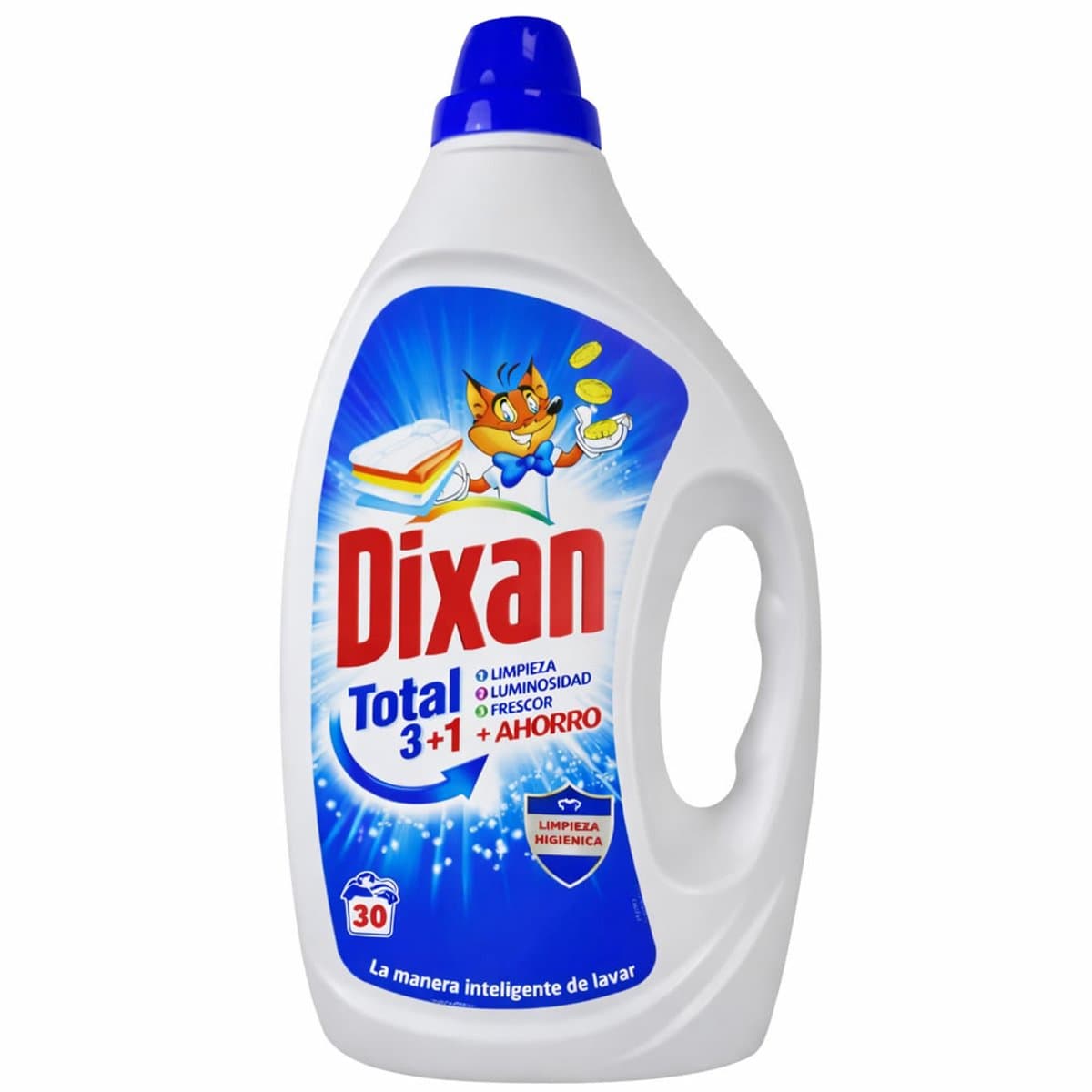 Dixan - Total - Effective Cleaning Action - Vloeibaar Wasmiddel - 1,5L - 30 Wasbeurten — afbeelding 1