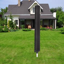 Droogmolenhoes - 2 stuks - Beschermhoes - Parapluhoes voor buiten - Oxford - Droogmolen Hoes Universeel - Geschikt voor Tuin, Binnenplaats, Buiten en op de Camping - 165x16x16 cm - Zwart — thumbnail 3