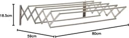 SVN® Wanddroogrek Inklapbaar - Wanddroogrek - Zilver - ‎59cm x 80cm x 19cm — thumbnail 5