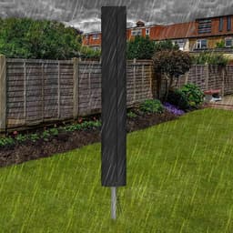 Droogmolen Hoes - Zwart - 165x16x16 cm - Hoes voor Droogmolen - met rits - 210D Oxford-stof - Droogmolen Hoes Universeel - Heavy Duty Roterende Waslijn Afdekking - Waterdicht en UV-Bestendig Stofdicht, Regenbestendig - voor Tuin, Binnenplaats, Buiten — thumbnail 4