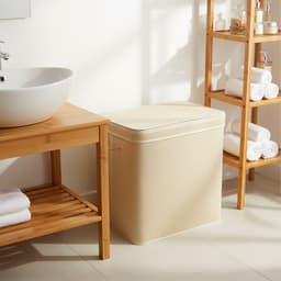 Wasmand - 90 liter - opvouwbaar - bamboe — thumbnail 4