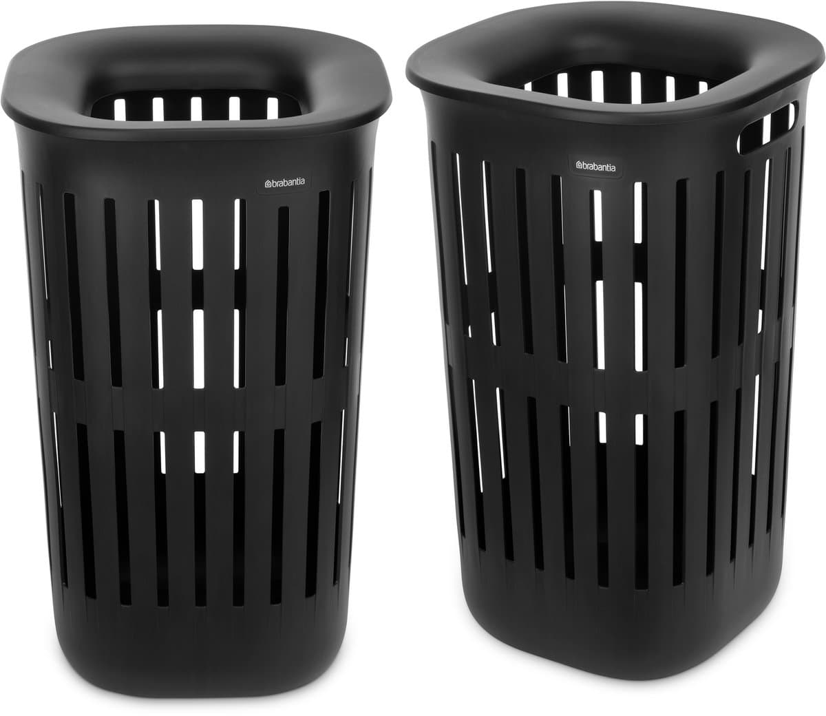 Brabantia Collect-It Wasmand - set van 2 - met Deksel - 55 l - Black — afbeelding 1