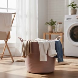 Excellent houseware flexibele wasmand - 3x - oudroze - 27 liter - kunststof - 42 x 40 x 35 cm — thumbnail 3