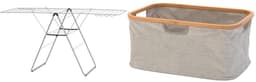 Opvouwbaar droogrek - wasrek + Wasmand van 40L — thumbnail 1