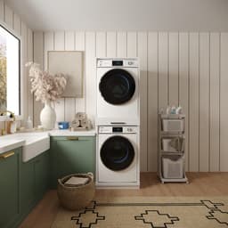 Wasophoogte® Wasmachine Kast Lisbon - Wasmachine verhoger - Wasmachine ombouw - 700(D)*665(B)*1980(H) mm - Wit — thumbnail 2