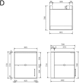 Wasophoogte® Wasmachine Kast Munich - Wasmachine verhoger - Wasmachine ombouw - 700(D)*2530(B)*2350(H) mm - Wit — thumbnail 4