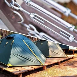 Allecto Plus - Draadspanner 6 stuks voor waslijn - verstelbare spanhaken van roestvrij staal - haken en ogen - touwspanners voor luifels of waslijnen - duurzame kabelspanners — thumbnail 2