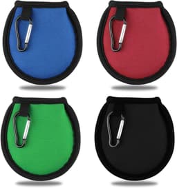 Set van 4 draagbare golfbalreinigers met tas en karabijnhaak - Handige golfaccessoires voor schone ballen - Waterdichte golfbalwasser met waszak - Golfcadeaus voor golfers. — thumbnail 1