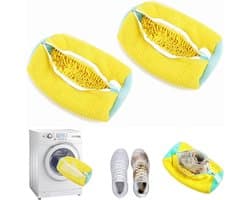 Allecto Plus - 2 herbruikbare waszakken voor schoenen met 360 graden pluisreiniging, wasmachine-bestendig, waszakken set voor wasdroger.