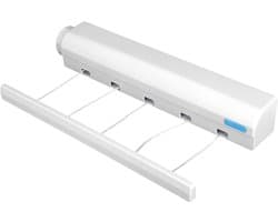 Wastrekker - Verlengbaar tot 4.2m - Voor Binnen/Buiten - Wit Plastiek - 7×7×47.5cm