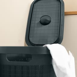 Wasmand 'Hessian' - Deksel - 40 Liter - Box - Antraciet - Ventilerend — thumbnail 3