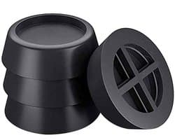 TIKKENS Trillingsdempers Wasmachine/Droogkast - Set van 4 stuks - Trillingsmat - Voetjes Droger - Demper - Anti Vibratie - Antislip Rubber - Zwart — afbeelding 1