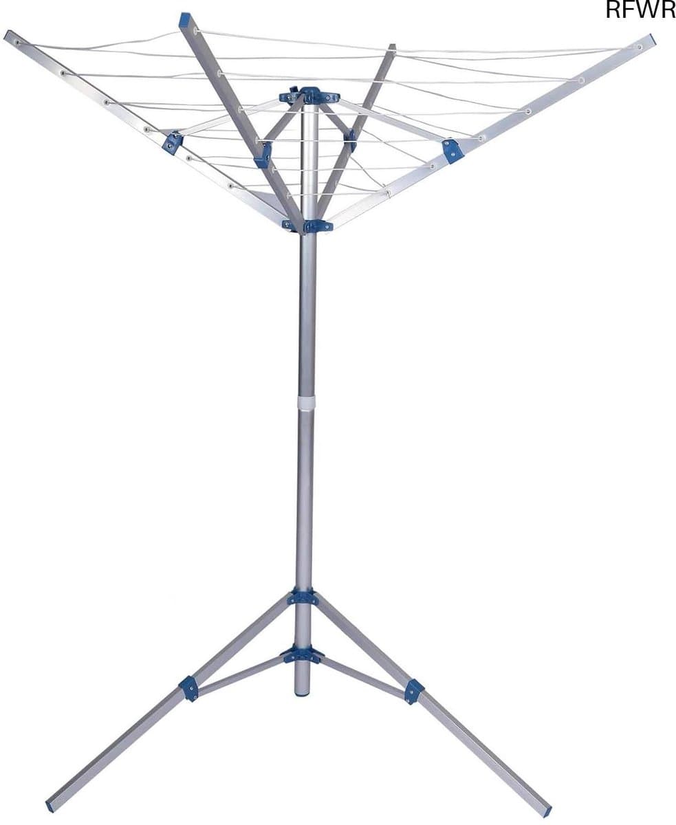 RFWR® Mobiele Droogmolen 16m Waslijn met 4 Armen en Aluminium Constructie — afbeelding 1