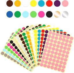 Allecto Plus - Gekleurde Stipstickers 1120 Stuks - Codeerlabels in 16 Kleuren - Zelfklevende Stippen voor Kantoor en Klaslokaal - Ø 75 cm - Voor Kinderen aangepast. — thumbnail 1