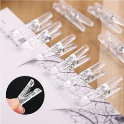 Allecto Plus - Set van 100 stuks Lentehangende Clips - Transparante Mini-Klemmen voor Foto's, Lichtkettingen - Kunststof Klemmen met Doorzichtig Ontwerp — thumbnail 5