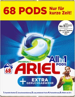 Ariel All in 1 Wasmiddel Pods Universal + Vlekverwijderaar - Wascapsules - Voordeelverpakking - 2 x 68 = 136 Wasbeurten — thumbnail 1