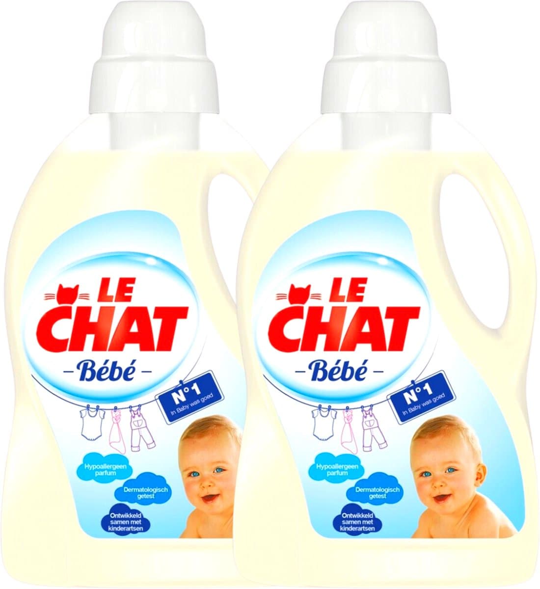 Le Chat Bebe Vloeibaar Baby Wasmiddel Voordeelbundel - 2 x 30 Was Behandelingen — afbeelding 1