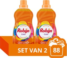 Robijn - Vloeibaar Wasmiddel - Klein & Krachtig - Color - 2 flessen - 88 wasbeurten - Voordeelverpakking — thumbnail 1