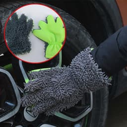 2 stuks autowashandschoenen vinger, microvezel auto wassen vijf vingers reinigingshandschoen, dubbelzijdige autoreinigingshandschoenen, Auto Wash Mitt Reinigingshandschoenen, voor auto's — thumbnail 2