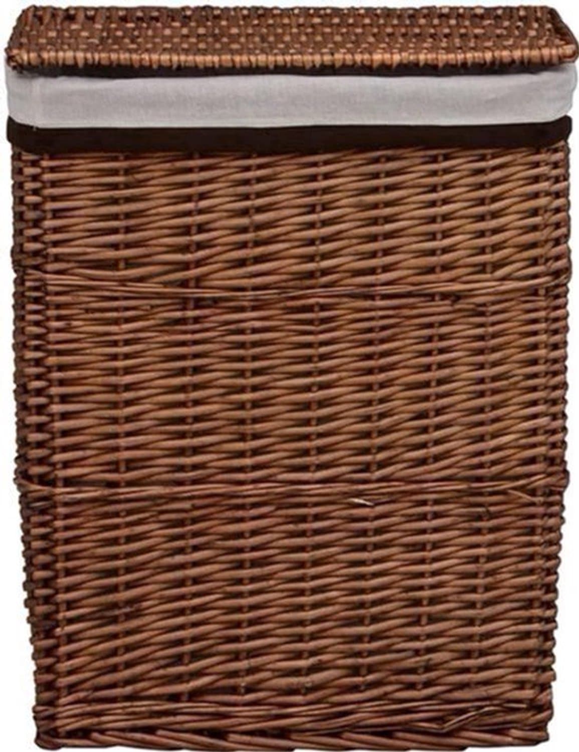 Wasmand – Wasbox – Wassorteerder – Opbergmand – Waszak – Handgevlochten Wilgentakken – Ruime Inhoud 43x34x57,5 cm — afbeelding 1