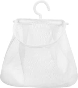 Hangende netzak - Opberger voor waslijn - Wasgoed organiseren - Draaibare haak - 24.5 cm - Wit — thumbnail 1