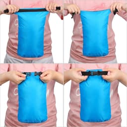 6 stuks waterdichte droge tas set 6 maten lichtgewicht zak en lange verstelbare schouderriem 20/15/10/8/5/3l outdoor houden gear spullen zak voor kajakken camping backpacken boot wandelen — thumbnail 3