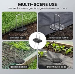 Grondpennen 150 mm met kunststof sluitringen - verzinkt - roestvrij - stabiele bevestiging voor tuinprojecten - ShopVlot — thumbnail 2