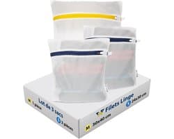 Wasnet - 100 g/m² - Set van 3 Stuks - Beschermende Waszakken voor Wassen