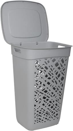 Wasmand, 60 l, gemaakt in Frankrijk + scharnierdeksel, grijs — thumbnail 4