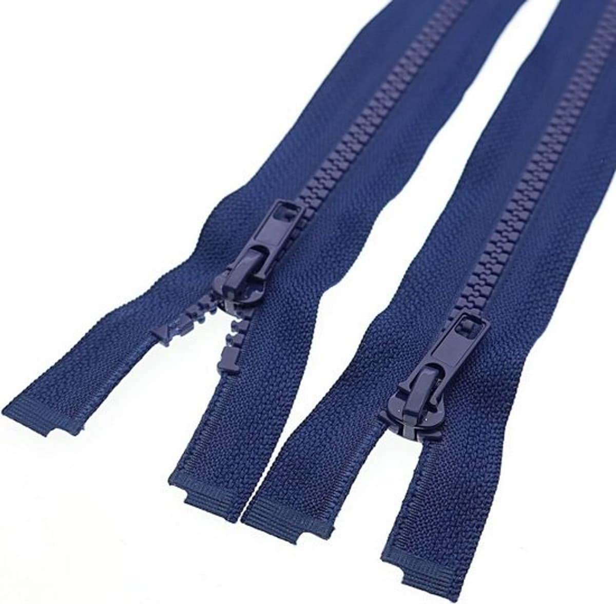 2x Scheidbare Ritssluiting 68,6 cm Marineblauw - Kunststof — afbeelding 1