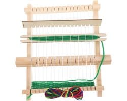 1set Houten Weefraam Draagbare Weefmachine Voor Beginners Handgemaakt Weefgereedschap Voor Creatieve Weefsels Ambachten Geschikt Voor Jongeren Volwassenen