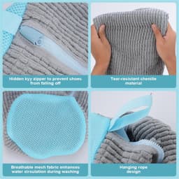 Schoenwaszakken Set van 2 - Herbruikbare Waszakken voor Schoenwasmachine - 360° Reinigend met Pluizenfilter - Homevero — thumbnail 2