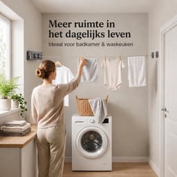 Intrekbare waslijn wandmodel met dubbele lijn en stevige spanner — thumbnail 3