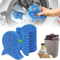 YAGXIG Huisdierhaarverzamelaar - Wasmachinepluizenballen - Herbruikbare wasmachineballen - Geschikt voor kleding en wasmachines - Blauw - Set van 10 — thumbnail 1