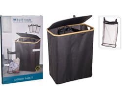 Wasmand 3 Vakken - Wassorteerder - Wamand - Wasbox - Organizer Kleding - Waszakken Voor Wasgoed - Laundry Basket - Dubbele Wasmand