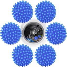 6 stuks drogerballen voor wasdrogers, wasballen, drogerballen voor donsjassen, wasbal voor wasmachine, ballen voor droger, drogerbal, herbruikbare drogerbal — thumbnail 1