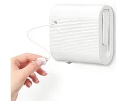 Wandwaslijn van roestvrij staal - verstelbaar touw van 4,2 m, ruimtebesparend, draagkracht 20 kg, voor badkamer en balkon