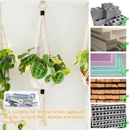 4 Sets M6 Wing Spring Hook, Spring Toggle Wing Gesloten Haak, Plafond Gipsplaat Montage Haak, met Zeskant Moeren, Ringen, voor Gipsplaat Holle Wanden Hangende Planten Bevestiging — thumbnail 3