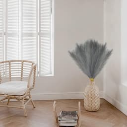 3 stks Kunstmatige Pampas Gras Stengels 70 cm/27 "Fake Fluffy Gedroogde Pampas Gras Takken Stengels Planten Boeket Vaas Vuller, voor Bruiloft Keuken Woonkamer Slaapkamer Esthetische Bohemian Home Decor — thumbnail 4