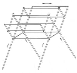 Telescopische wasdroger, roestvrij staal, glanzend, 3774017500, zilver, afmetingen (B x H x D): 54-92 x 96,5 x 65,5 cm — thumbnail 2