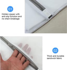 4x Wasmanden Set - Beschermt Kleding in Wasmachine - Wit — thumbnail 5