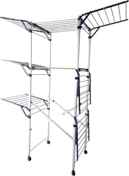 Inklapbaar aluminium droogrek voor wasgoed en beddengoed — thumbnail 3